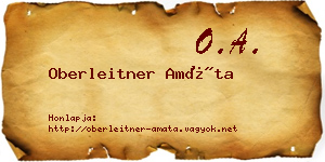Oberleitner Amáta névjegykártya